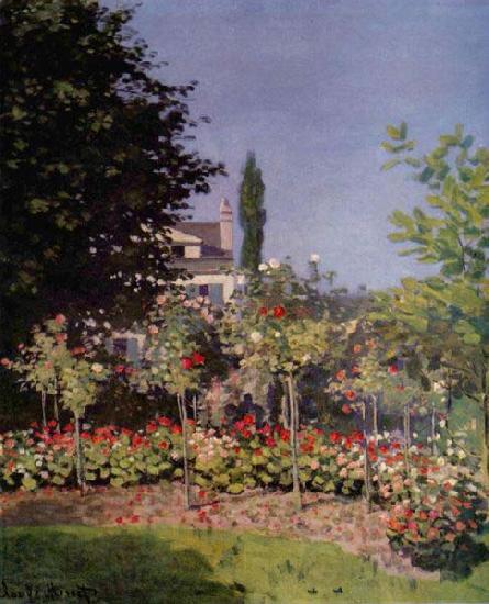 Claude Monet Flowering Garden at Sainte Adresse, France oil painting art